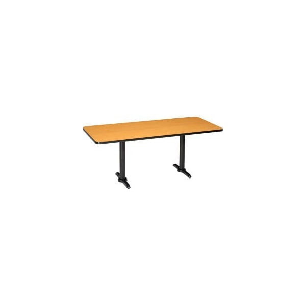 National Public Seating Interion Restaurant Table, 60Lx30W, Oak 695670OK - main